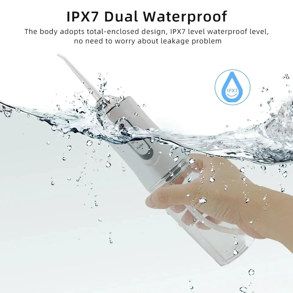 TrayVersa Cordless Water Flosser - IPX7 dual waterproof